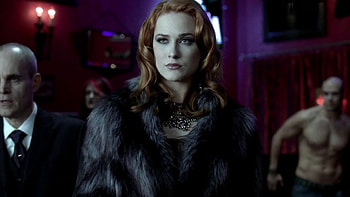 Evan Rachel Wood, blue eyes, girl, red hair, vampire, people, actress, beauty, woman, tv series, lips, queen, true blood HD wallpaper