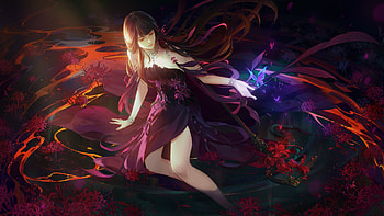 Fantasy girl, blue, pink, fantasy, xin lan, red, luminos, girl, xinlan HD wallpaper