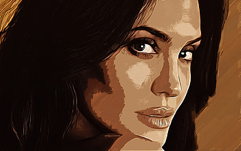 Angelina Jolie, , vector art, Angelina Jolie drawing, creative art, Angelina Jolie art, vector drawing, Angelina Jolie portrait HD wallpaper