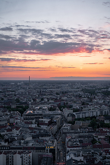 Cities, Architecture, Dawn, City, Building, View From Above, Morning HD phone wallpaper