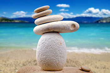 Stones, balance, zen, medication, calm HD wallpaper