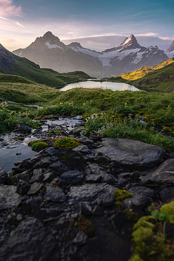 Landscape, Nature, Mountains, Lake, Greens, Valley HD phone wallpaper