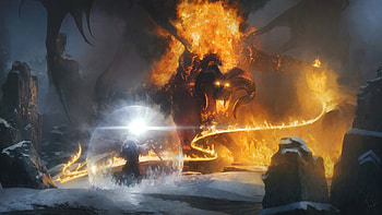 Balrog, Lord of the Rings, Legendary showdown HD wallpaper