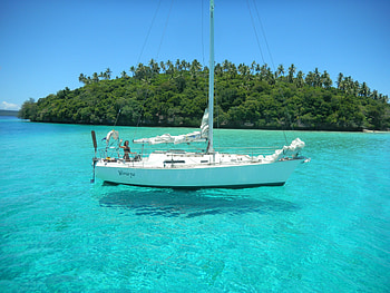 Nature, Tropics, Island, Yacht HD wallpaper