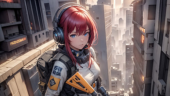 Anime Girl Sniper, anime-girl, anime, artist, artwork, digital-art, artstation HD wallpaper