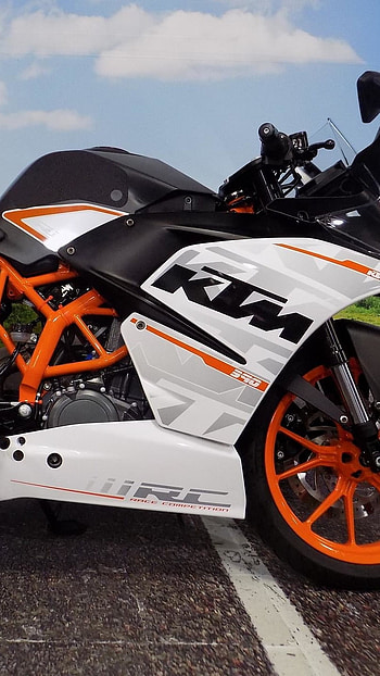 Ktm Rc 390, Orange, White, Color, bike HD phone wallpaper