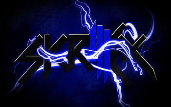 Skrillex, blue, white, black HD wallpaper