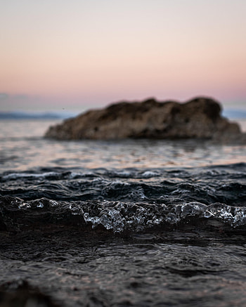 Sea, Nature, Water, Rock, Shore, Bank, Wave HD phone wallpaper