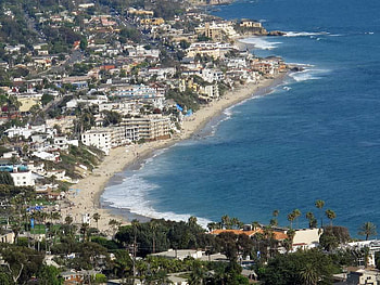 Laguna Beach, sand, architecture, sky, nature, ocean, beach HD wallpaper