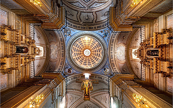 Church in Argentina, dome, interior, church, Cross, Argentina HD wallpaper