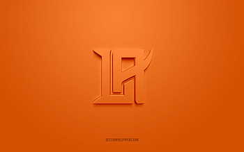Los Angeles Wildcats, creative 3D logo, orange background, XFL, 3d emblem, American football club, USA, 3d art, American football, Los Angeles Wildcats 3d logo HD wallpaper