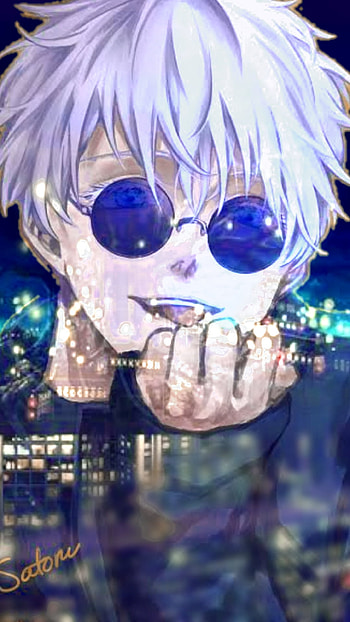 gojo satoru, انمي, jaw, art, , anime HD phone wallpaper