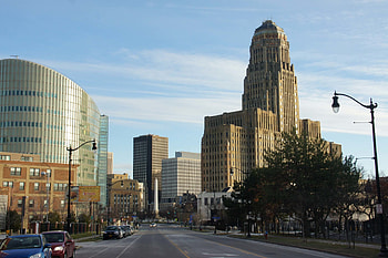 Buffalo skyline, USA, Travelwider, Travels HD wallpaper