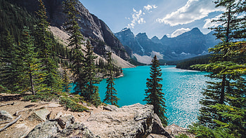 Moraine Lake, Turquoise water, landscape, Stunning nature HD wallpaper
