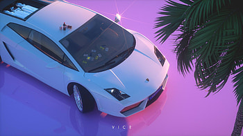 Retro Lamborghini Artwork, lamborghini, artist, artwork, digital-art, retro, minimalism, minimalist HD wallpaper