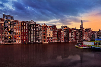Amsterdam skyline, Iconic view, Dutch city, Travel destination HD wallpaper