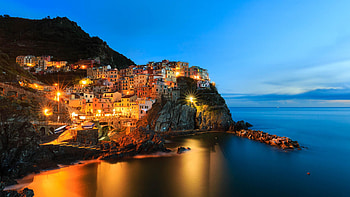 Cinque Terre, Night , background HD wallpaper