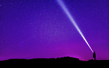 Girl Flashing Torch To Sky Artwork , sky, night, artist, artwork, digital-art HD wallpaper