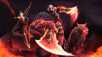 God Of War Father And Son Final Battle, kratos, god-of-war, games, ps5-games, ps4-games, xbox-one-games, artwork, digital-art, video-games, artstation HD wallpaper