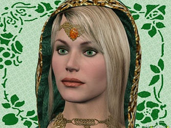 Irish Eyes, green, woman, hood HD wallpaper