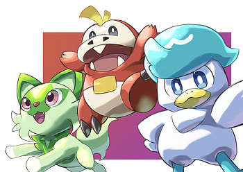 Pokémon Scarlet & Violet Starters : Sprigatito, Fuecoco & Quaxly Adventure, Sprigatito (Pokémon), Quaxly (Pokémon), Fuecoco (Pokémon), video game, Pokémon: Scarlet And Violet HD wallpaper