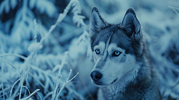 Husky in Winter Wonderland, husky, dog HD wallpaper