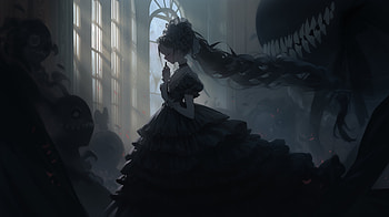 Black Dress, AI Art HD wallpaper