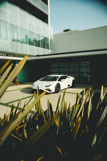 Leaves, Lamborghini, Cars, Building, Car, Lamborghini Huracan HD phone wallpaper