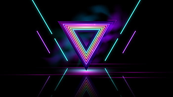 Abstract Triangle 3D, dark background, abstract, 3d, triangle HD wallpaper