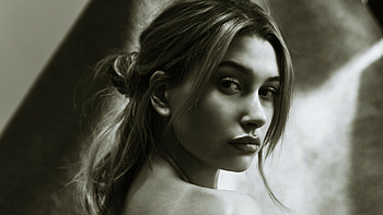Hailey Bieber, Retro , Classy look, Timeless beauty HD wallpaper