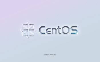 CentOS logo, cut out 3d text, white background, CentOS 3d logo, CentOS emblem, CentOS, embossed logo, CentOS 3d emblem HD wallpaper