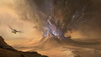 Dune: Awakening Ultra - Epic Explosion Scene, video game, Dune: Awakening, explosion HD wallpaper