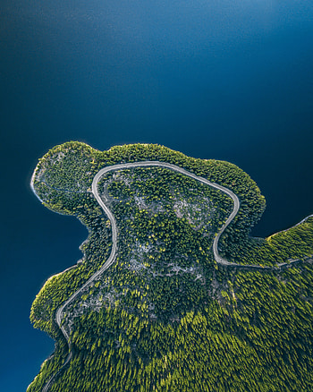 Nature, Water, View From Above, Road, Earth, Land, Island HD phone wallpaper