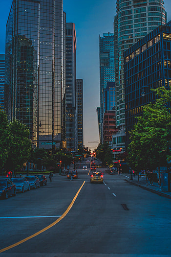 Cities, Architecture, City, Evening, Street HD phone wallpaper