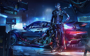 Cyber Le Mans , cyberpunk, scifi, artist, artwork, digital-art, artstation HD wallpaper