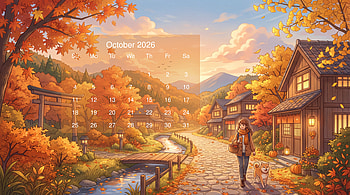 October 2026 Calendar HD wallpaper