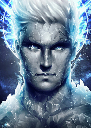 Artwork, Iceman (Marvel) HD phone wallpaper