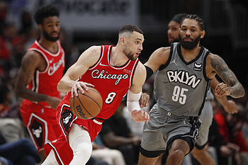Bulls vs Nets, Zach LaVine HD wallpaper