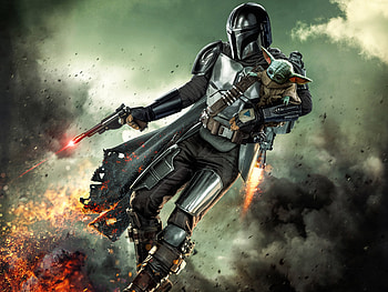 Mando & Grogu — The Mandalorian Quad, Grogu (Star Wars), The Mandalorian (Character), TV Show, The Mandalorian (TV Show) HD wallpaper