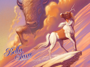 Bella Sara- Iakota, paint, horses, fictional, animals HD wallpaper