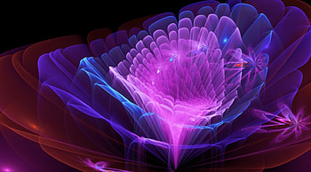 3d FLOWERS, blue, 3d, , glass, flowers HD wallpaper