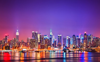 New York at Night, NYC light at night, High resolution HD wallpaper