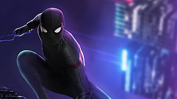 Black Spider Man Suit , spiderman, superheroes, artwork, artist HD wallpaper