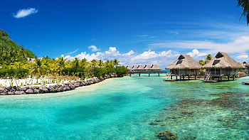 Bora Bora, , Serene background, Tropical paradise HD wallpaper