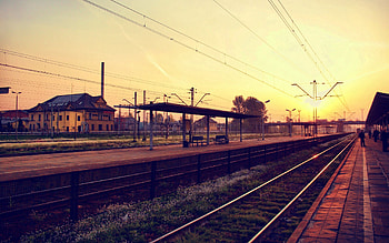 Cities, Sky, Building, Railway, Station HD wallpaper