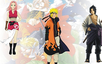 Naruto and sakura and SASUKE X3, sasuke, naruto, uchiha, sakura HD wallpaper