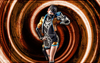 Biz, brown grunge background, Fortnite, vortex, Fortnite characters, Biz Skin, Fortnite Battle Royale, Biz Fortnite HD wallpaper