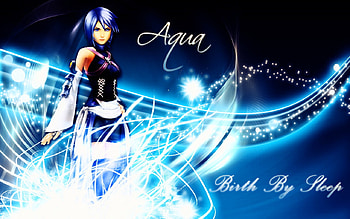 kingdom hearts birth by sleep, blue, kh bbs, aqua, abstract HD wallpaper
