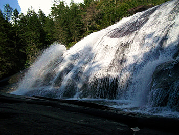High Falls, shade, water, sun, fall HD wallpaper