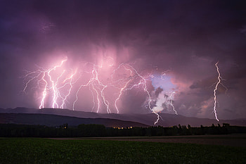 Nature, Sky, Night, Lightning, Horizon, Mainly Cloudy, Overcast, Storm, Thunderstorm HD wallpaper